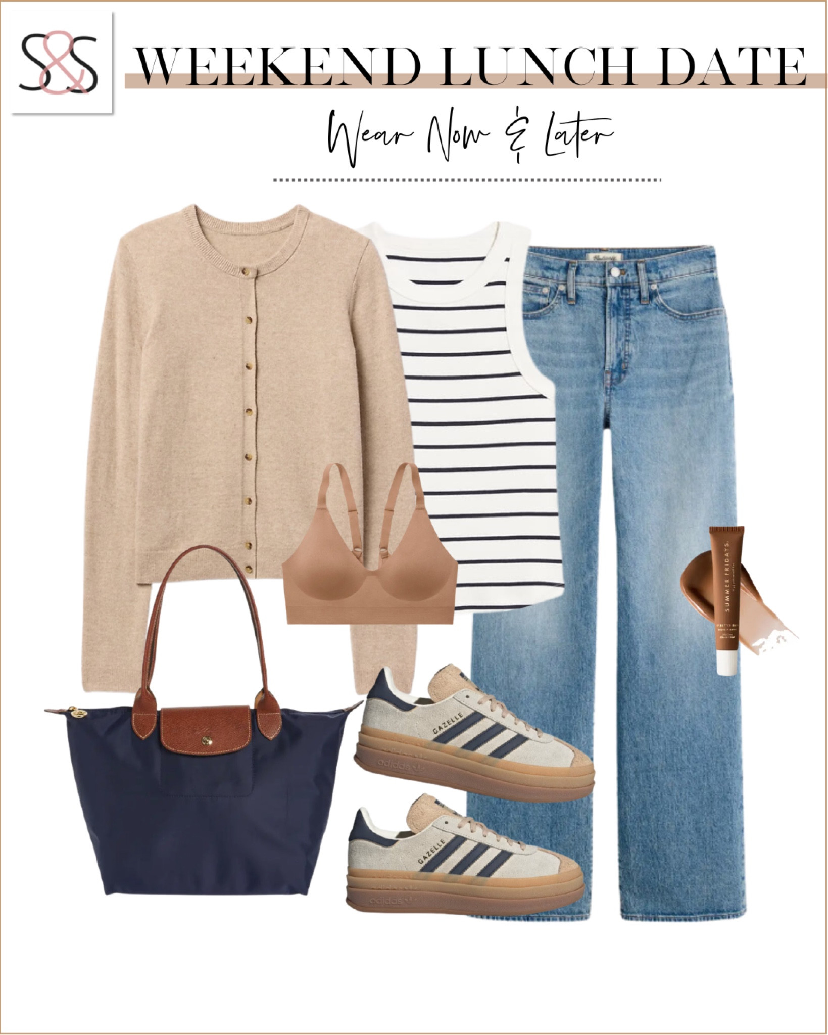 A cashmere cardigan is probably my favorite top layer for spring, especially with jeans. So easy to wear!  A tank, sneakers and a tote- and you’re ready for the weekend!

Sunsets and Stilettos, workwear, adidas sneakers 

#LTKStyleTip #LTKOver40 #LTKFindsUnder50