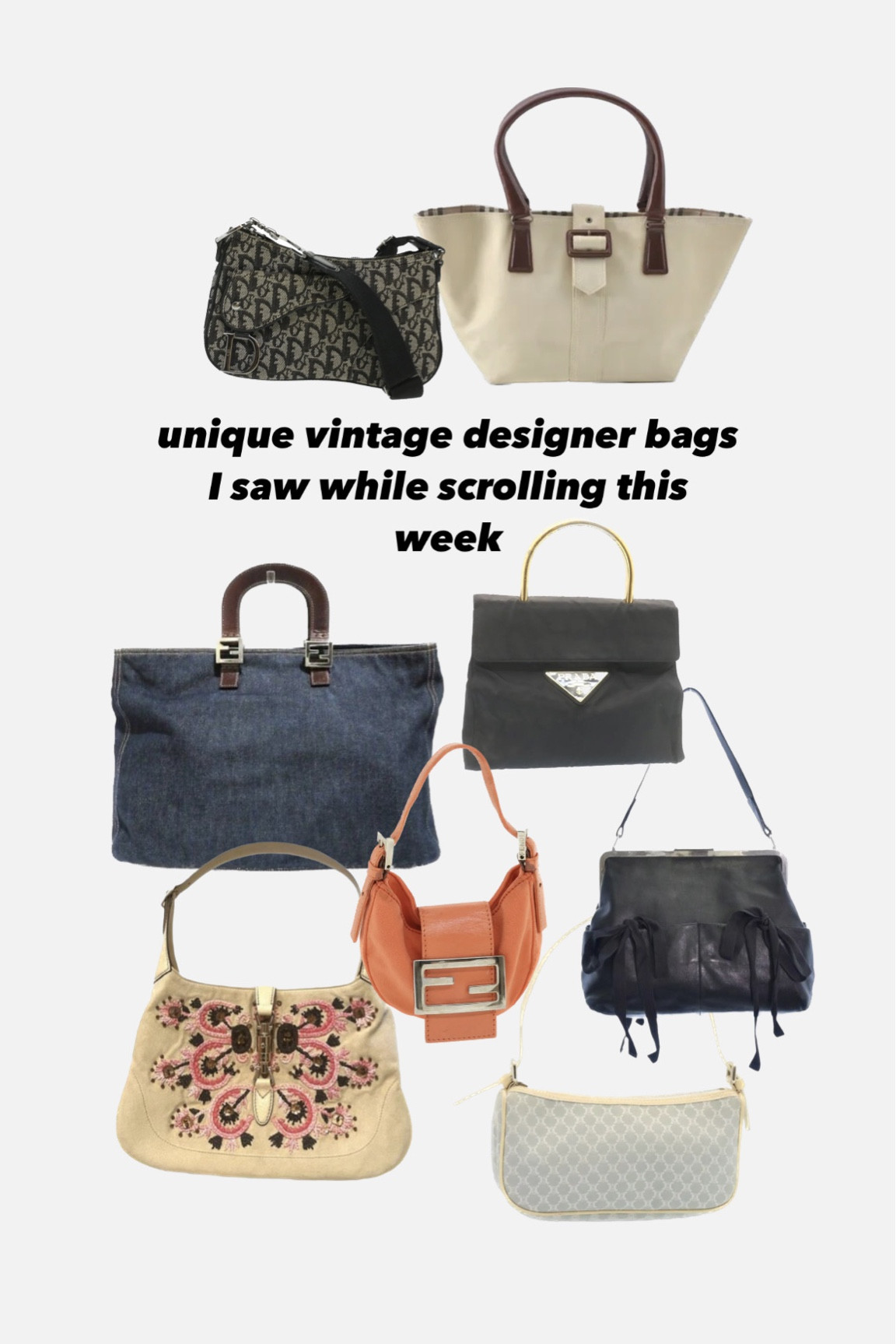 Unique vintage designer bags that I found while scrolling this week! I love bags that you don’t see all the time and these are exactly that

#LTKitbag