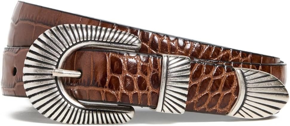 Anderson's Women's Narrow Western Mock Croc Belt, Medium Tan, 34 | Amazon (US)