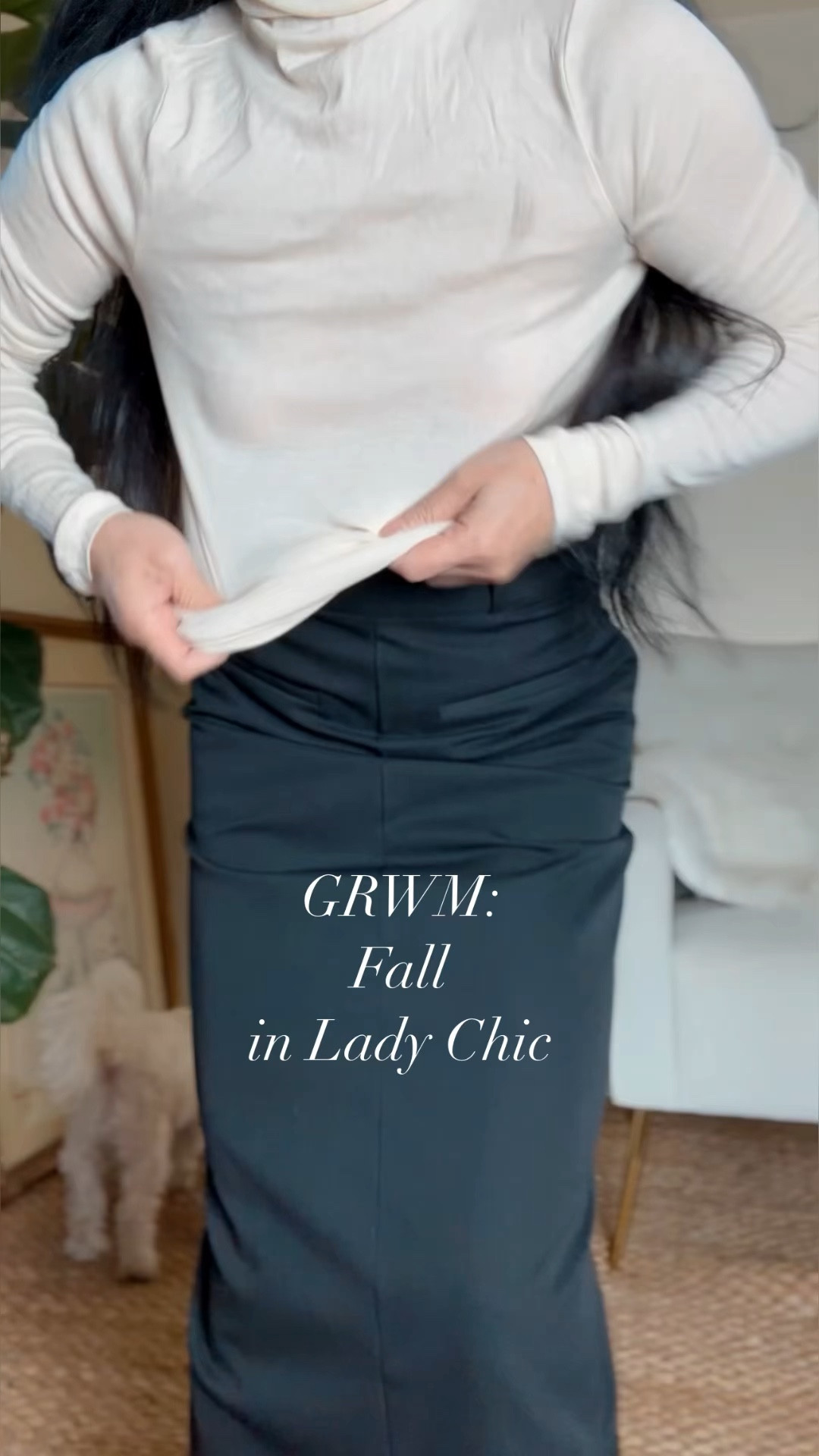 #GRWM: #FallOufit in Wool Jacket & Pencil Skirt. 

#LTKover40 #LTKfindsunder100 #LTKVideo
