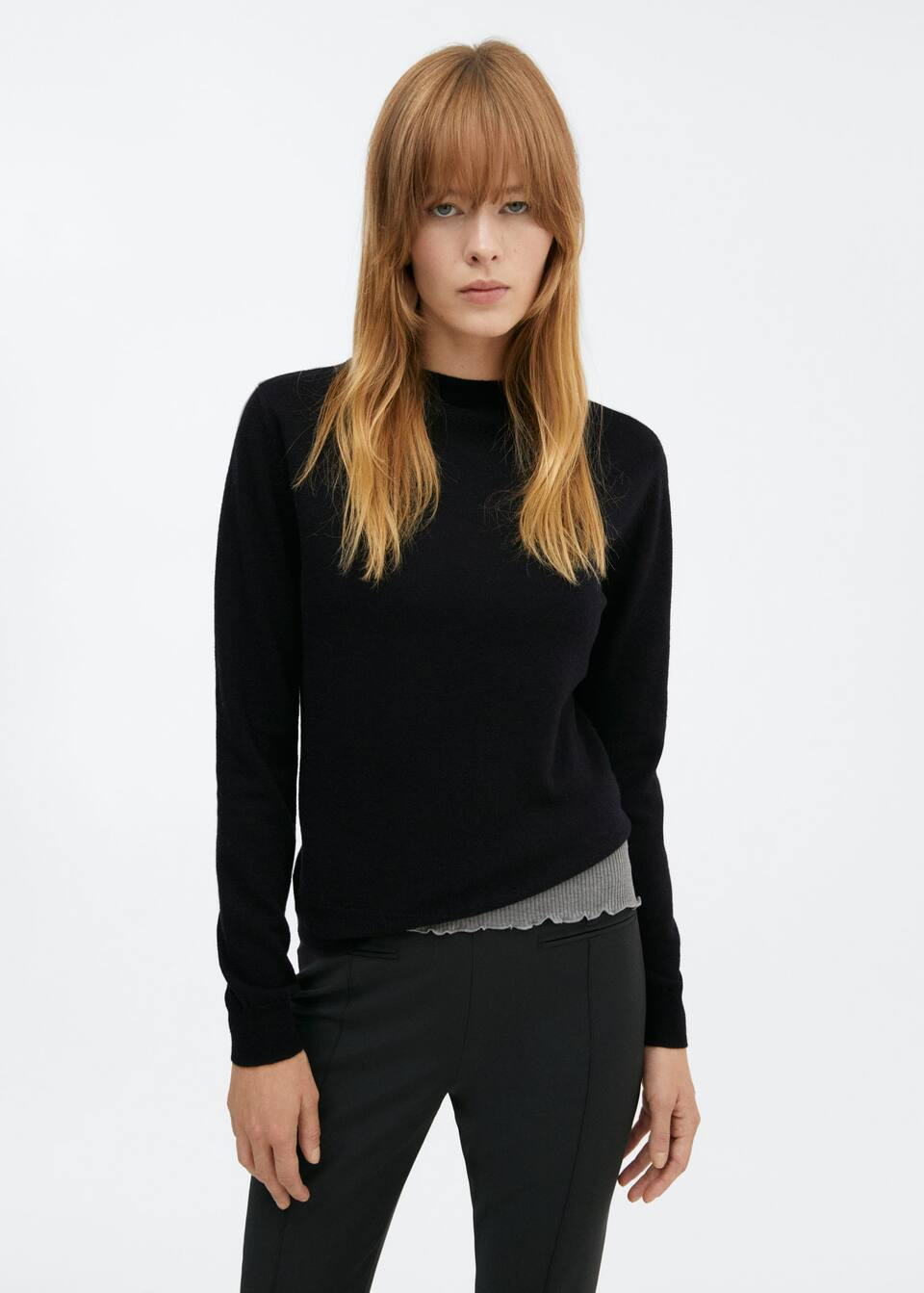 High collar wool sweater -  Women | Mango USA | MANGO (US)