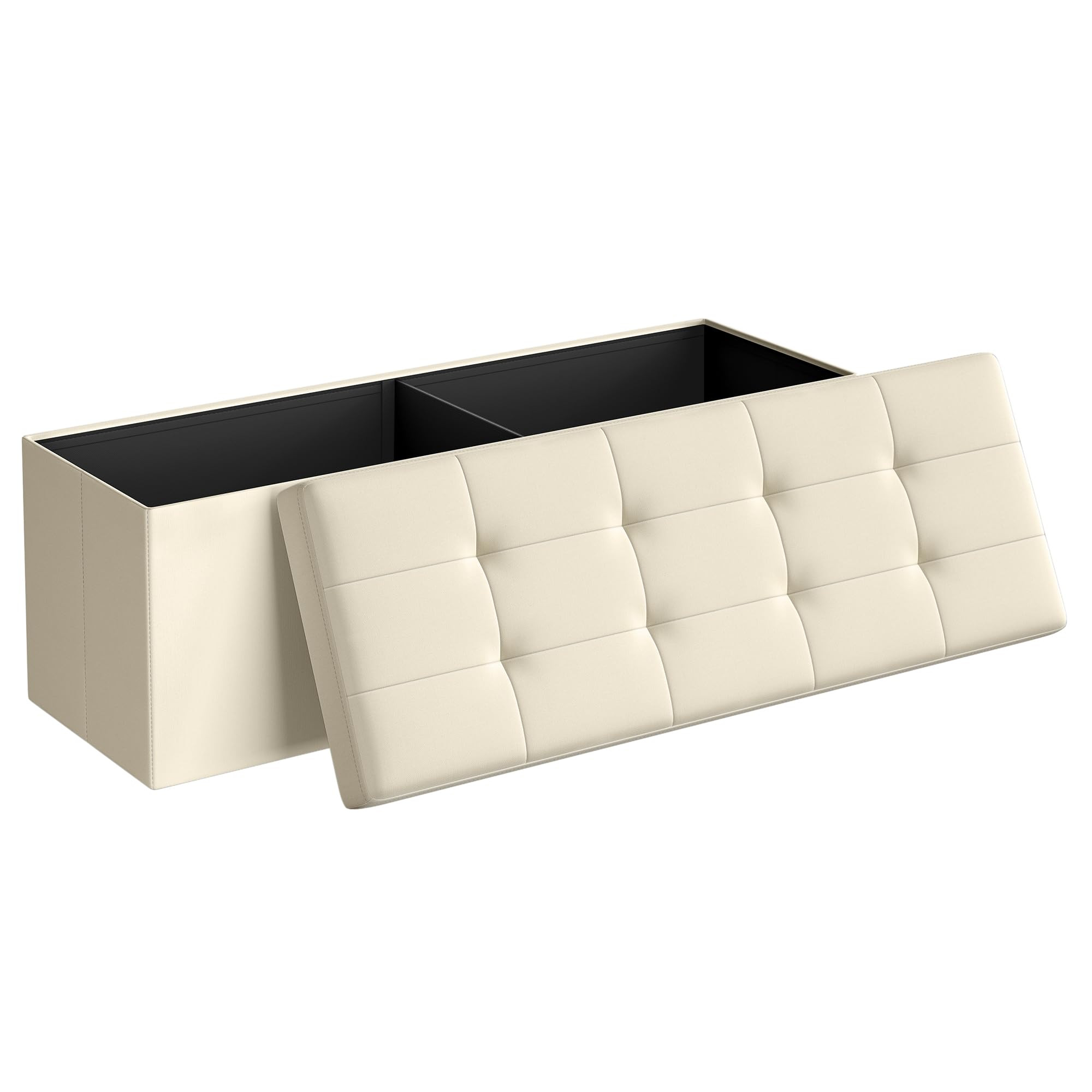 SONGMICS MAZIE Collection - 43 Inches Folding Storage Ottoman Bench, Ottoman Foot Rest, End of Be... | Amazon (US)