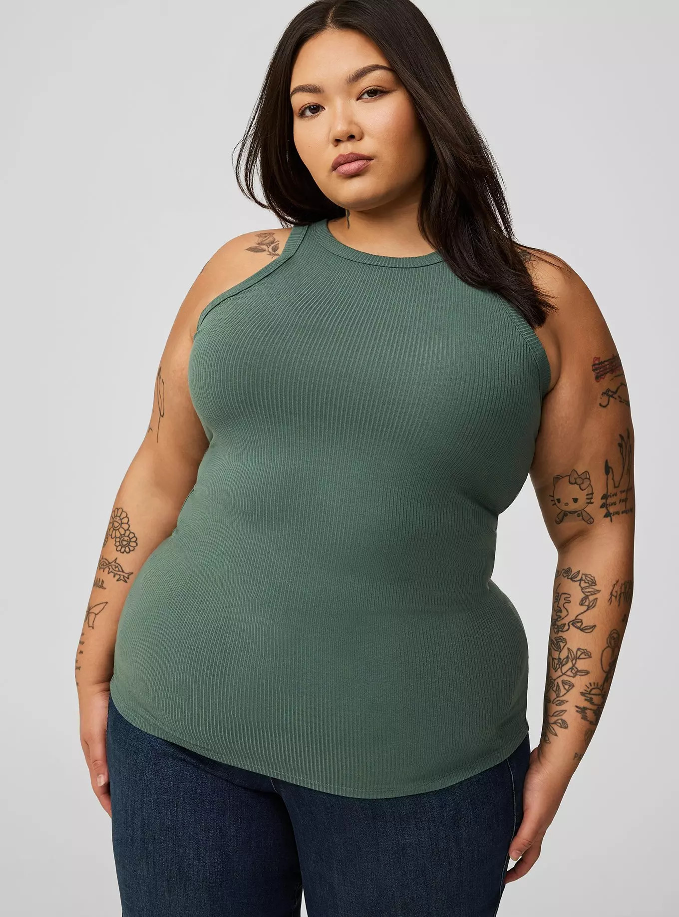 Ribbed High Neck Tank Top | Torrid (US & Canada)