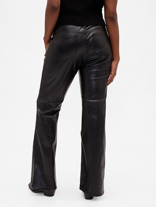 Low Rise Recycled Vegan Leather Long & Lean Pants | Gap (US)