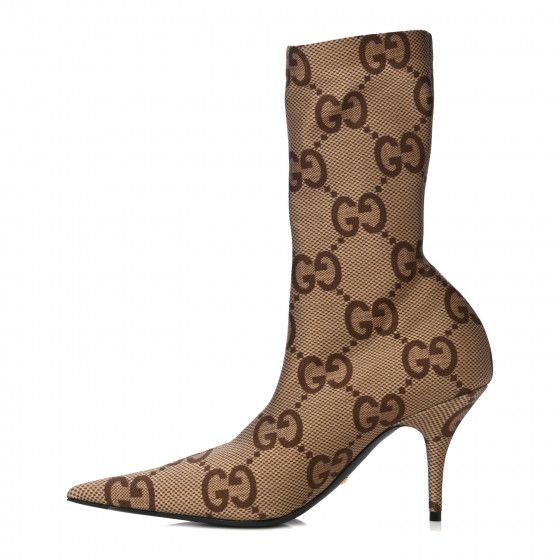 BALENCIAGA

x GUCCI GG Monogram Jersey Crepe Knife Booties 37 Beige Ebony | Fashionphile