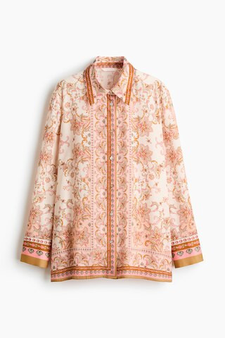 H & M - Printed Lyocell Shirt - Beige | H&M (US + CA)