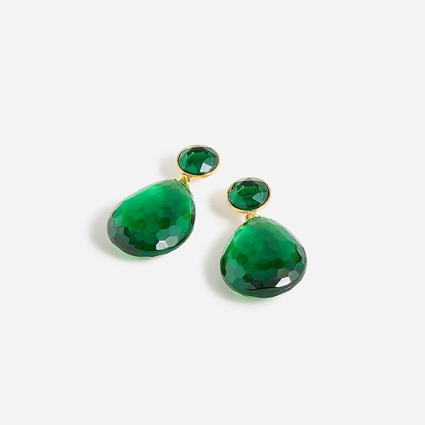 Made-in-Italy faceted teardrop earrings | J. Crew US