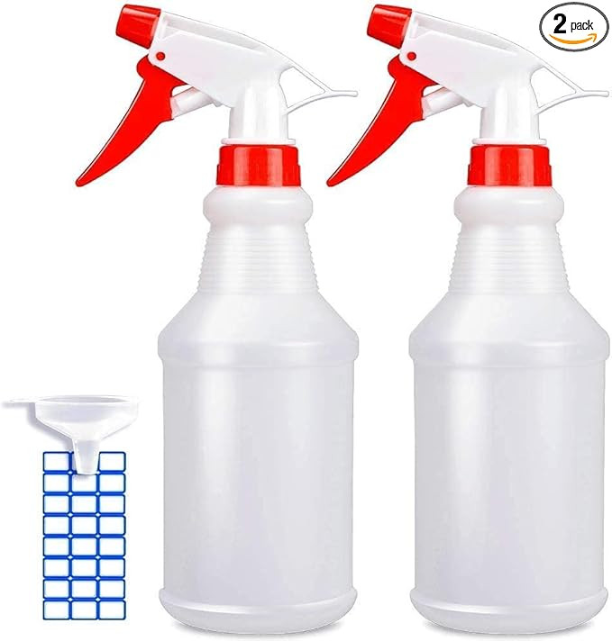 JohnBee Empty Spray Bottles (16oz/2Pack) - Adjustable Spray Bottles for Cleaning Solutions - No L... | Amazon (US)