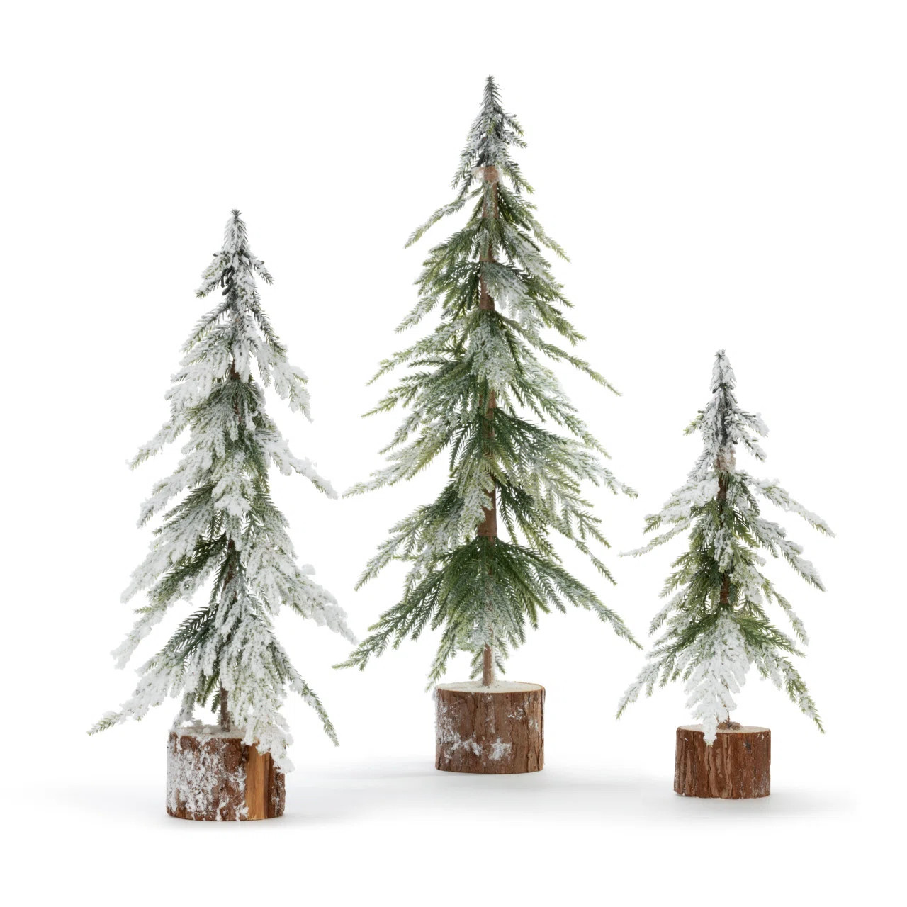 3 Piece Frosted Trees Set | Wayfair North America
