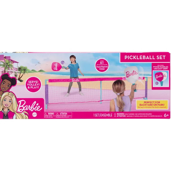 Barbie Pickleball Set with 2 Rackets, Net, and Carry Bag for Child 8+ | Walmart (US)