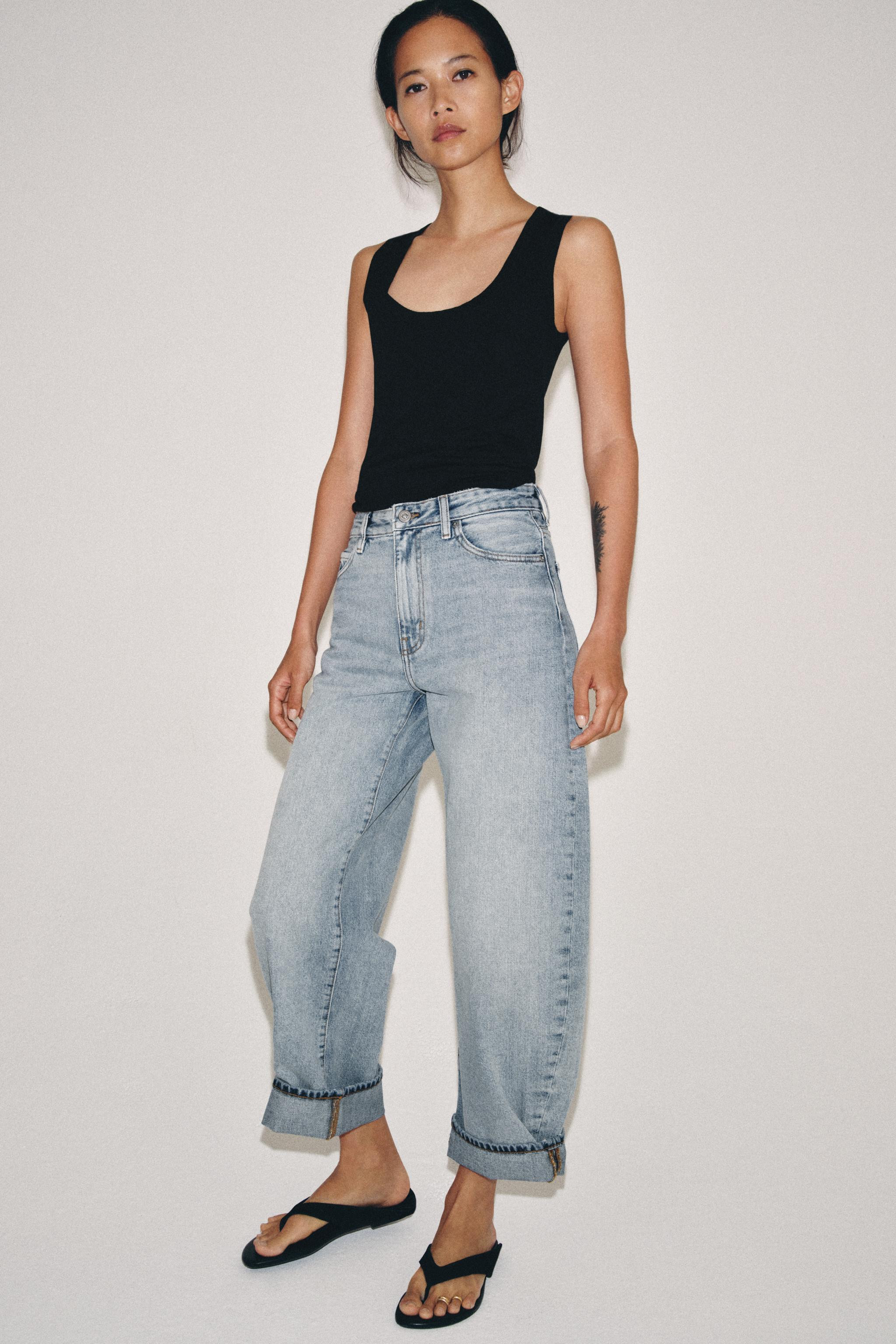 ZW COLLECTION MID-RISE BALLOON JEANS | Zara US