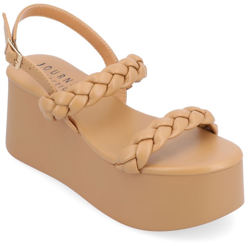 Journee Collection Womens Zannah Tru Comfort Foam Buckle Platform Sandals | Target