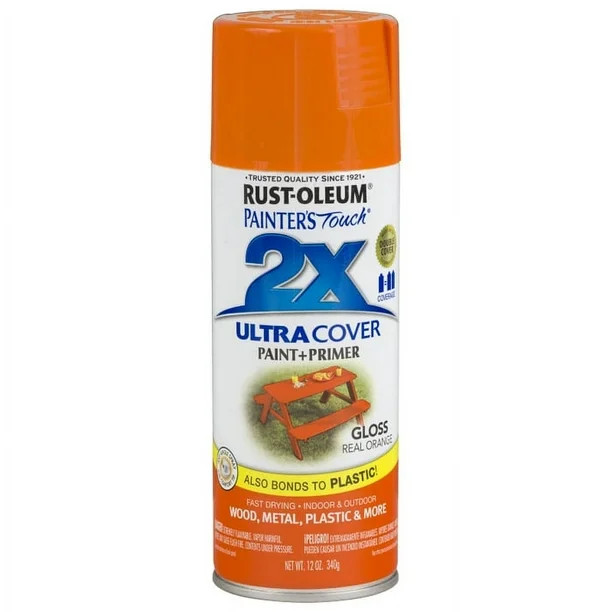 6-Pack of 12 oz Rust-Oleum Brands 249095 Gloss Real Orange Painter’s Touch 2X Ultra Cover Paint... | Walmart (US)
