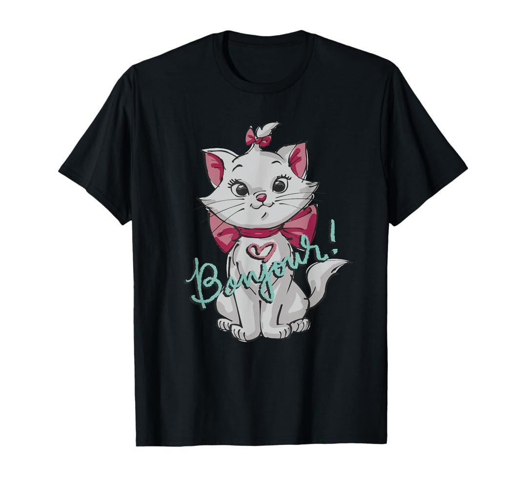 Disney Aristocats Marie Bonjour T-Shirt | Amazon (US)