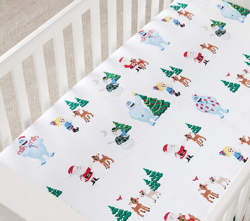 Rudolph® Organic Crib Fitted Sheet | Pottery Barn Kids