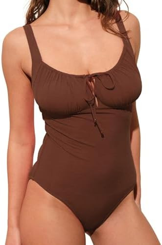 BERLOOK Womens Sexy Floral One-Piece Swimsuit Tie Slimming Bathing Suits Push Up Swimwear | Amazon (US)