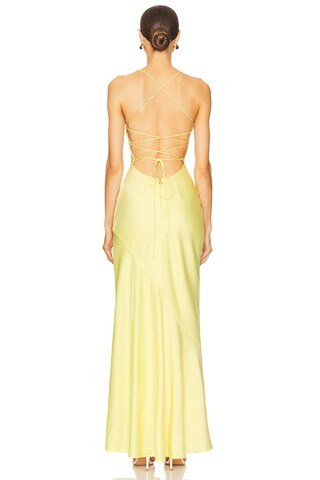Entice Drape Gown in Lemon | Revolve Clothing (Global)