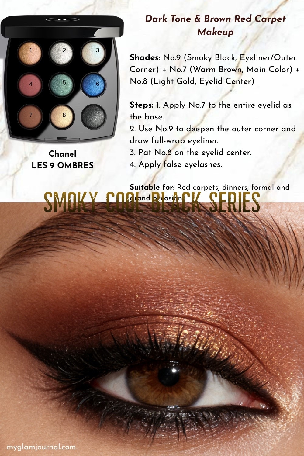 Chanel LES 9 OMBRES Tutorial | Bold Black Brown Red Carpet Eye Makeup

#LTKBeauty