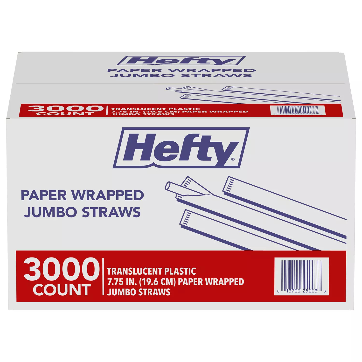 Hefty Jumbo Translucent Wrapped Plastic Straws, 7.75", 3, 000 ct. | Sam's Club