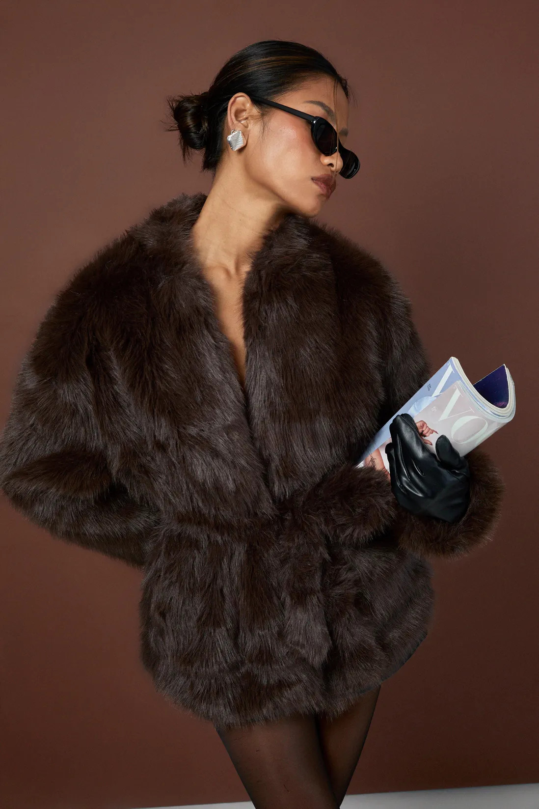 Collarless Faux Fur Jacket | Boohoo.com (UK & IE)