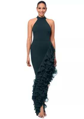 Betsy & Adam Women's Sleeveless Halter Neck Gown | Belk