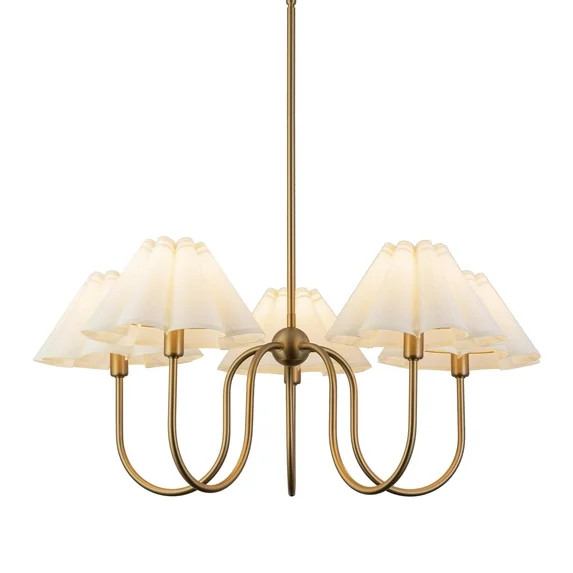 Alora Lighting CH610530BGFW Rosemary 5 Light 31" Wide Chandelier - Brushed Gold / Folded | Walmart (US)