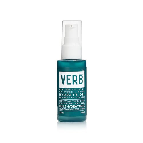 VERB Hydrate Oil, 2 oz – Add Moisture - Increase Shine – Smooth Frizz – Heat Protection for Dry + Frizzy Hair - Amber + Warm Jasmine Scent | Amazon (US)
