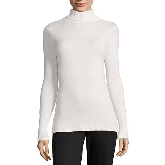Worthington Long Sleeve Turtleneck Pullover Sweater - JCPenney | JCPenney