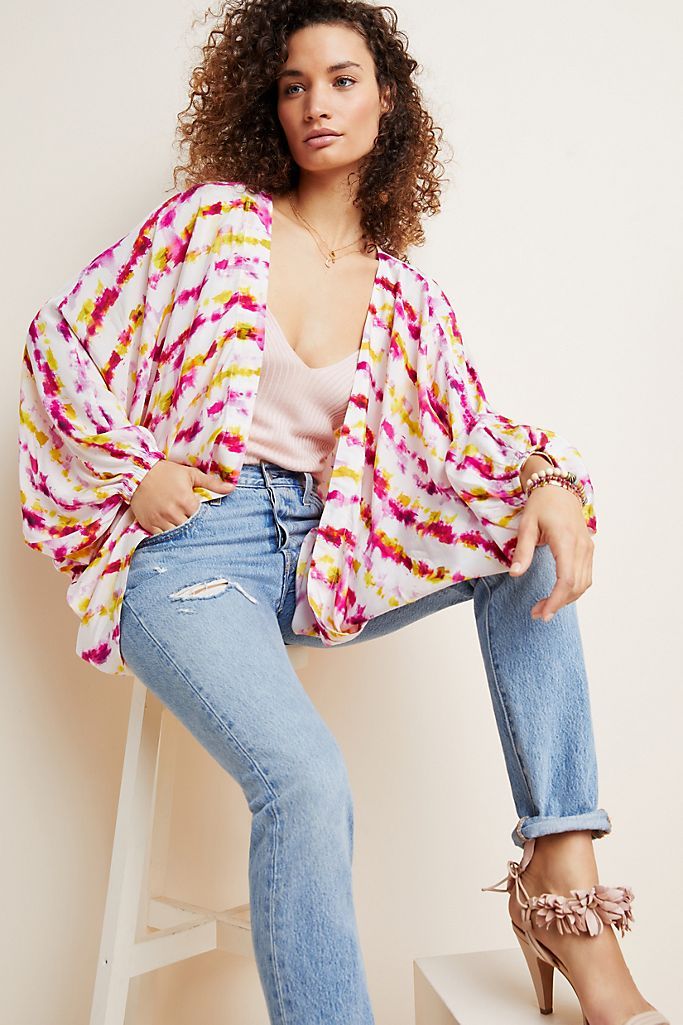 Dip-Dyed Cocoon Kimono | Anthropologie (US)