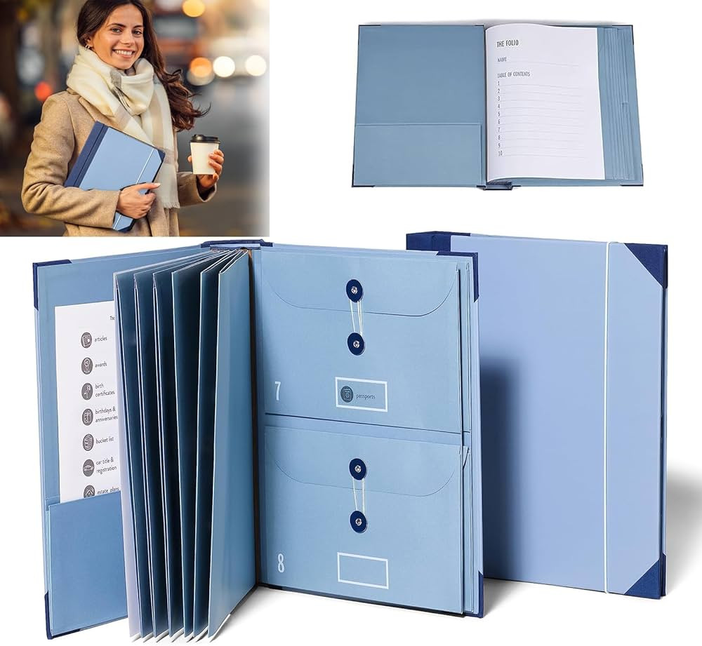 Document Organizer Folio, in Case I Go Missing Binder, The Folio Document Organizer, 2024 Newest ... | Amazon (US)