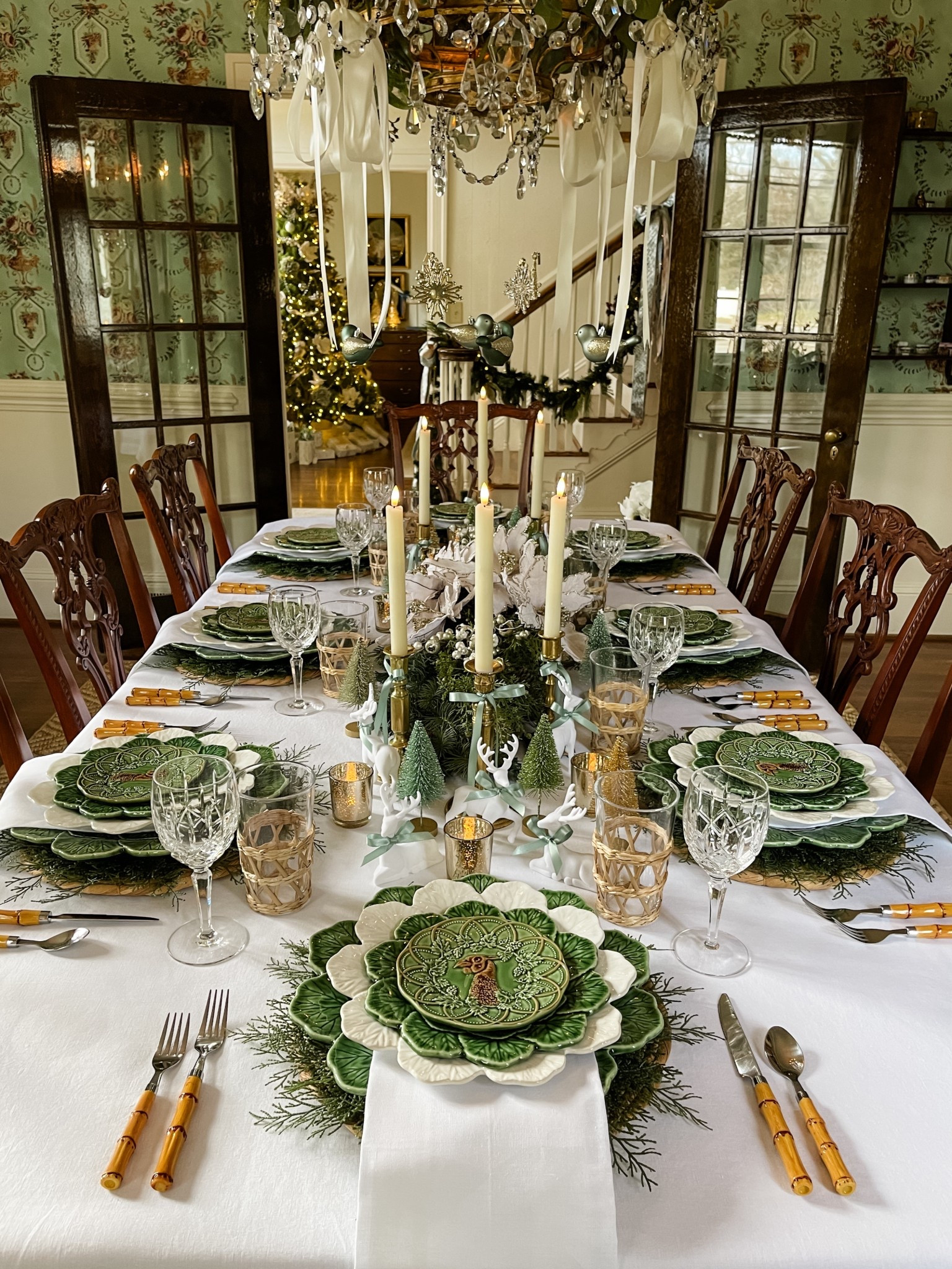 This Christmas table still feels just as magical — layers of greenery, classic white tapers, and gold details that never go out of style. ✨ Linked everything you need to bring this festive look to life! 🎄

#LTKSeasonal #LTKHome #LTKHoliday