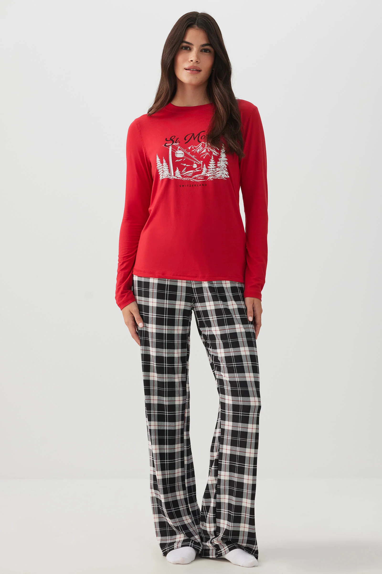 HUSHKNIT Long PJ Set | Ardene