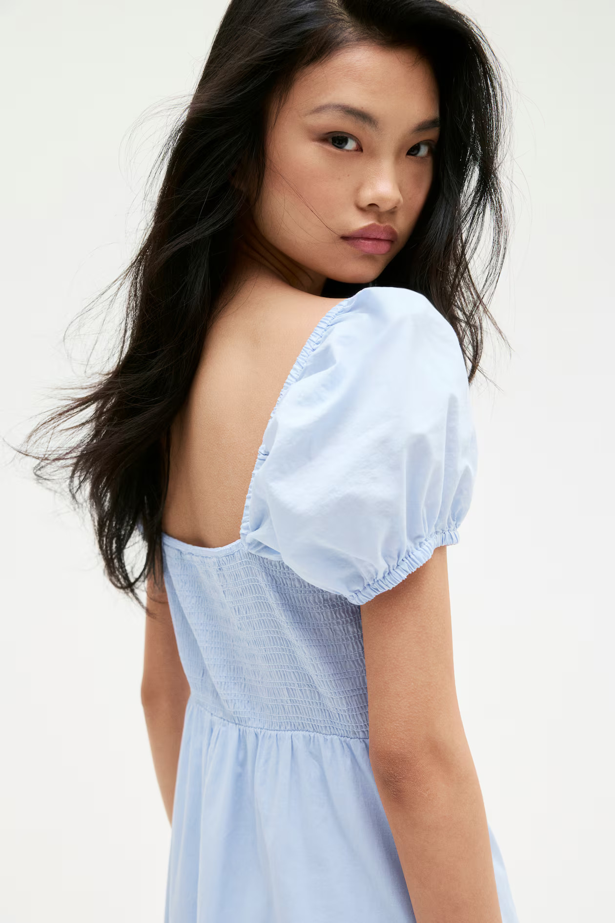 Puff-Sleeved Cotton Dress | H&M (US + CA)
