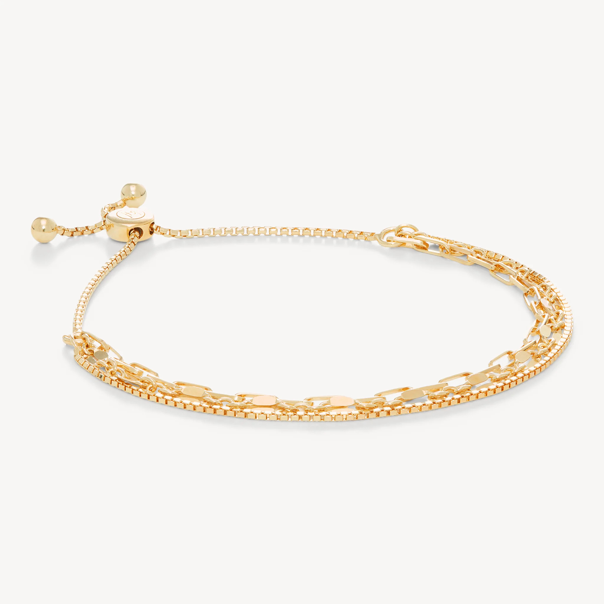 Chain Trio Strand Bracelet | Hillberg & Berk | Hillberg & Berk