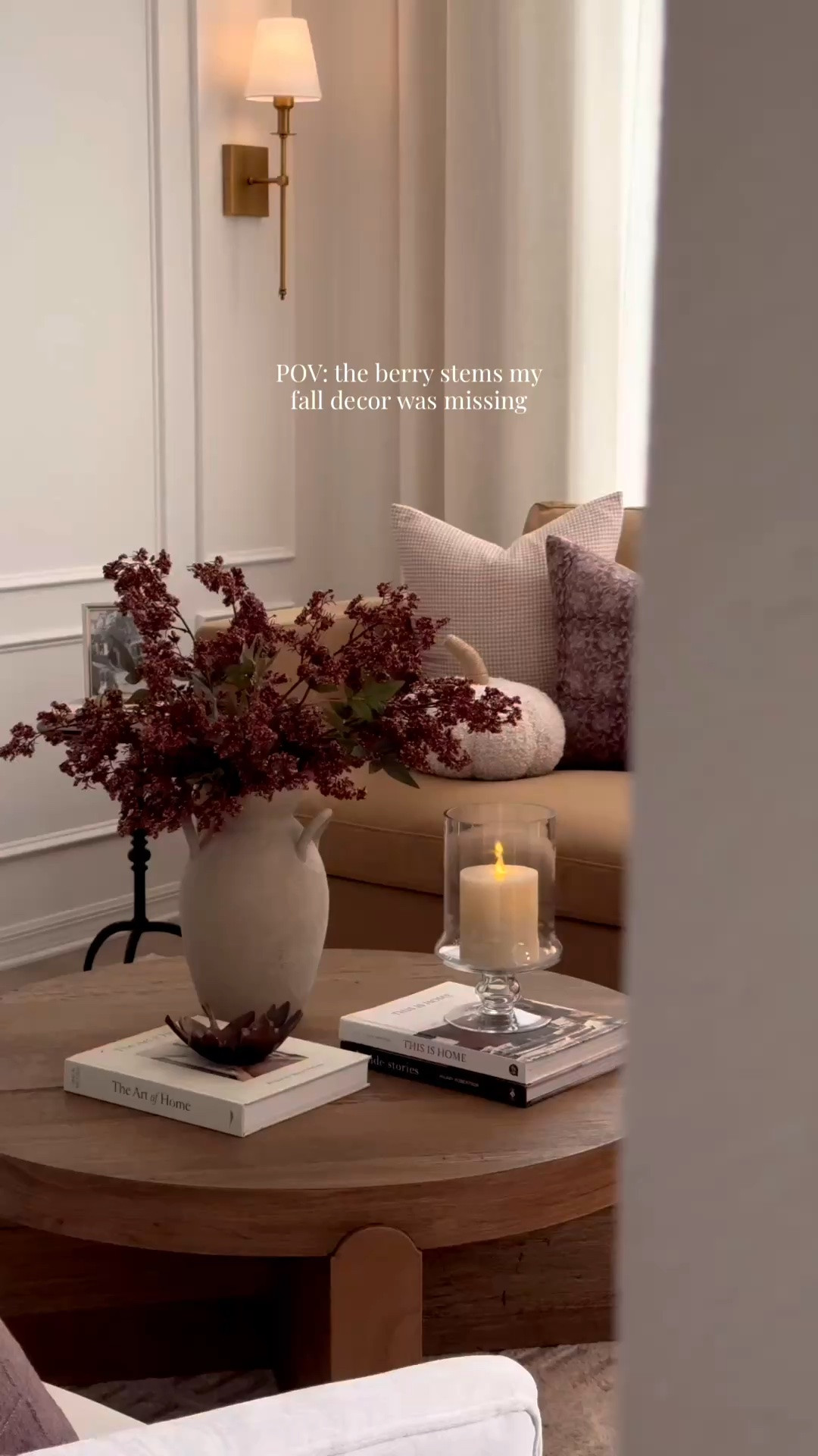 These berry stems were the little something my fall decor was missing 🤎 I styled them here in my sitting room and love the warmth and texture they add so effortlessly.

They would be beautiful styled just about anywhere, on a coffee table, entryway console, or as a simple centerpiece on a kitchen island. 🍂

Comment BERRY and I’ll send you the link!

#falldecor #fallhome #fallcoffeetable #fallstems #cozyhome

#LTKHome #LTKSeasonal