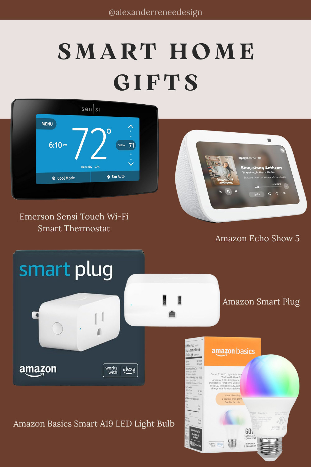 These smart home finds make everyday life easier and more connected. From temperature control to lighting and voice-activated help, these are practical, thoughtful gifts that anyone would actually use. Perfect for tech lovers, new homeowners, or easy gift wins.

#SmartHomeGifts #GiftIdeas #TechGifts #SmartHomeDevices #LTKFinds #ShopMyLTK #HomeTech #GiftGuide #GiftsForHim #GiftsForHer #HousewarmingGifts #AmazonFinds #SmartLiving 

 #LTKGiftGuide #LTKHoliday