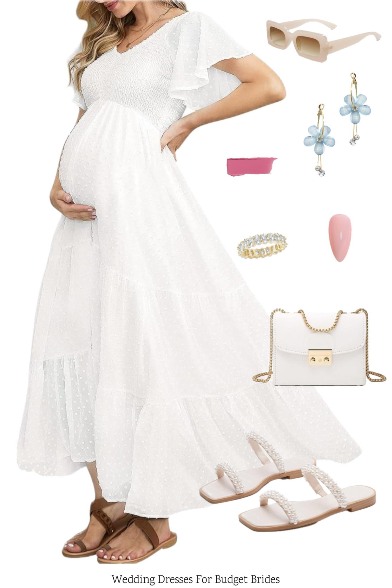 Affordable outfit idea on Amazon for the pregnant bride to be. 

White maternity dress. Maternity bridal shower dress. Baby shower dress. Maternity fashion. Maternity photoshoot. Maternity wedding dress. Formal maternity gown. 

#LTKBump #LTKParties #LTKWedding