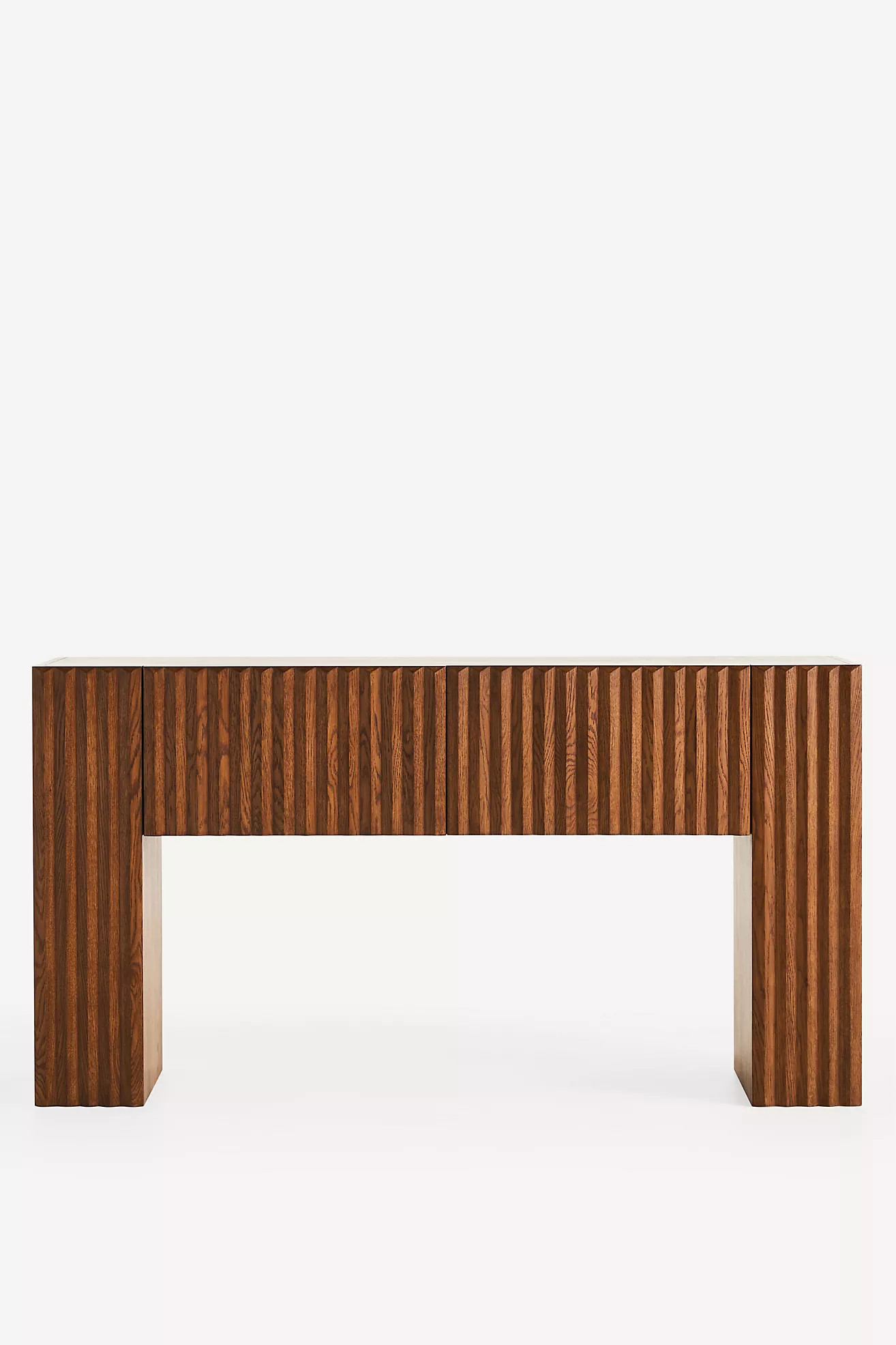 Omari Carved Oak Storage Console Table | Anthropologie (US)