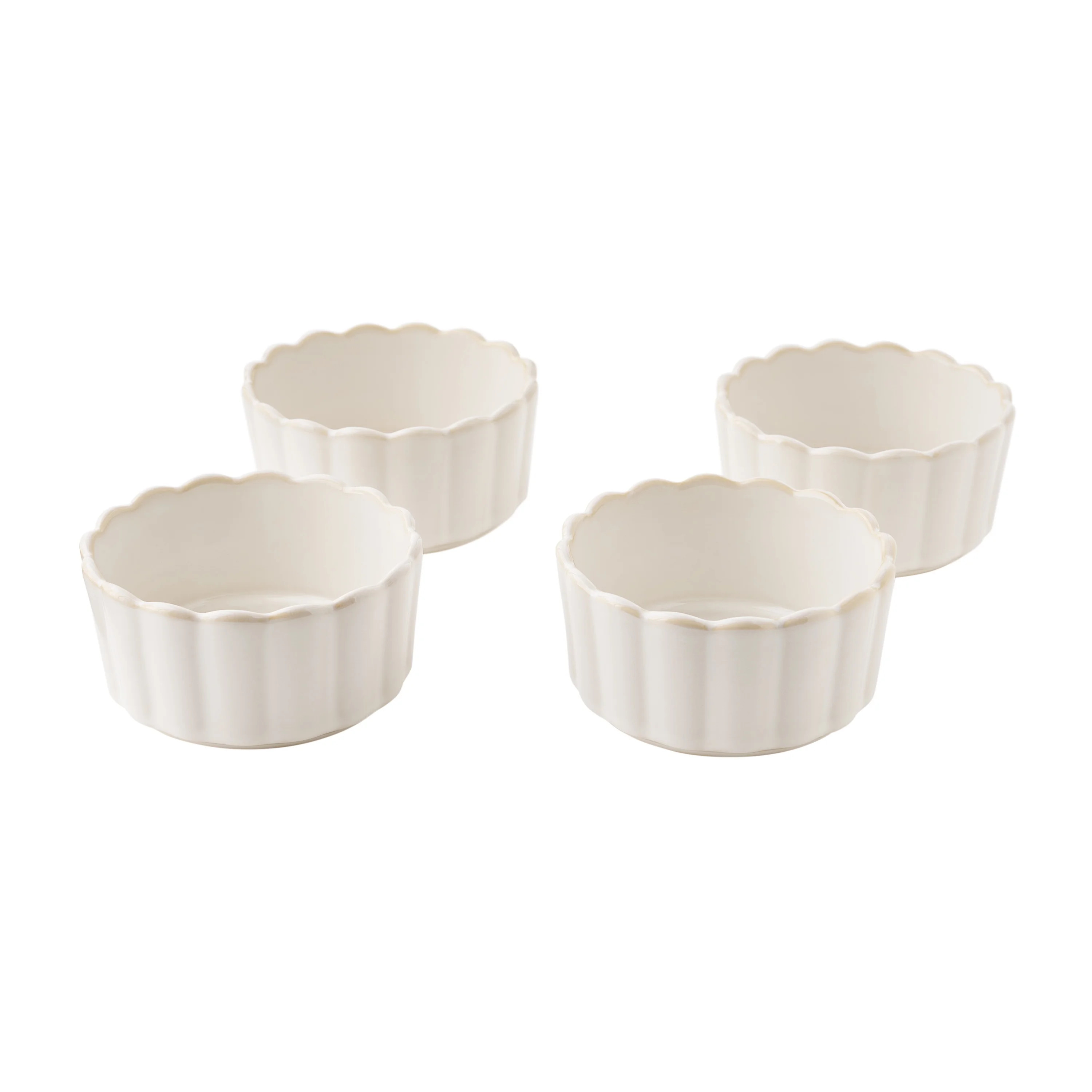 The Pioneer Woman Colette Stoneware Ramekins, Cream, Set of 4 | Walmart (US)