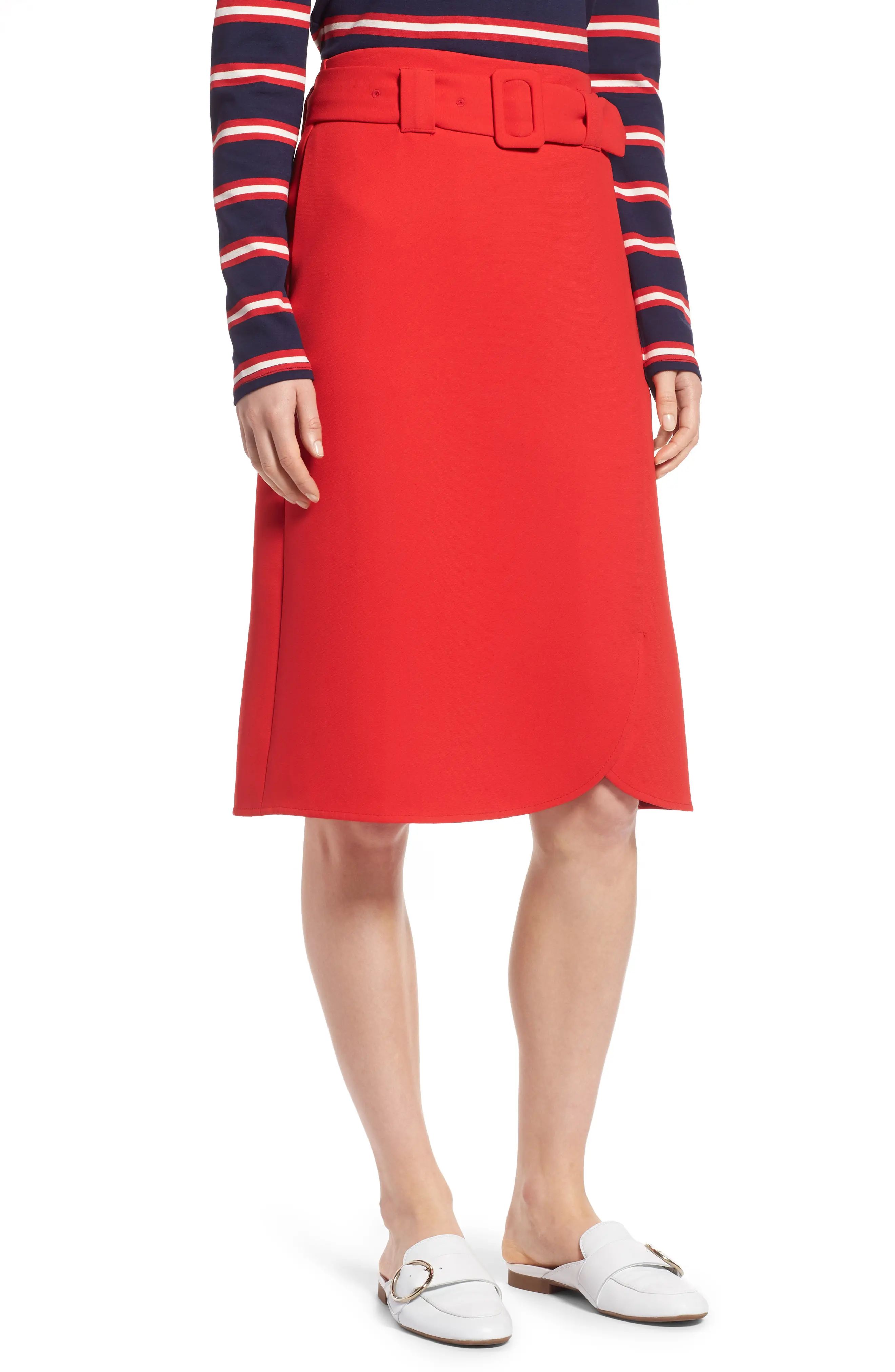 Halogen® Belted Skirt (Regular & Petite) | Nordstrom