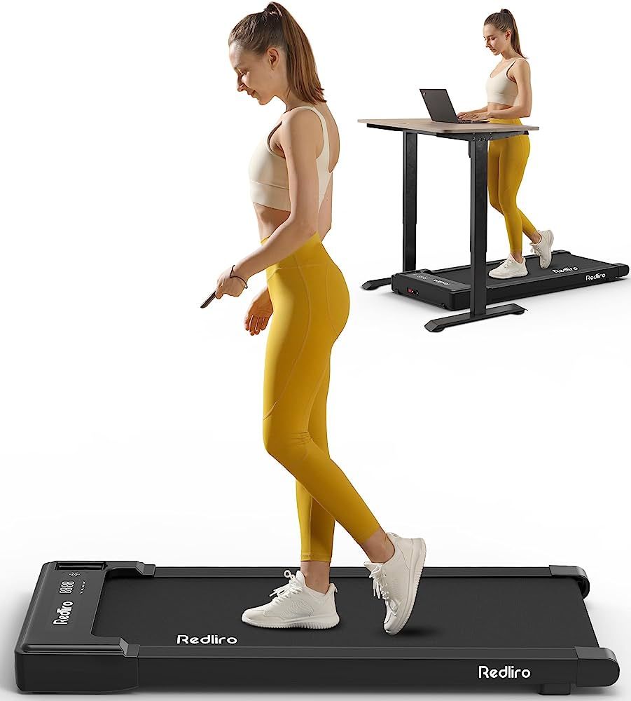 Redliro Walking Pad Treadmill Under Desk, Portable Mini Treadmill with Remote Control, Bluetooth,... | Amazon (US)