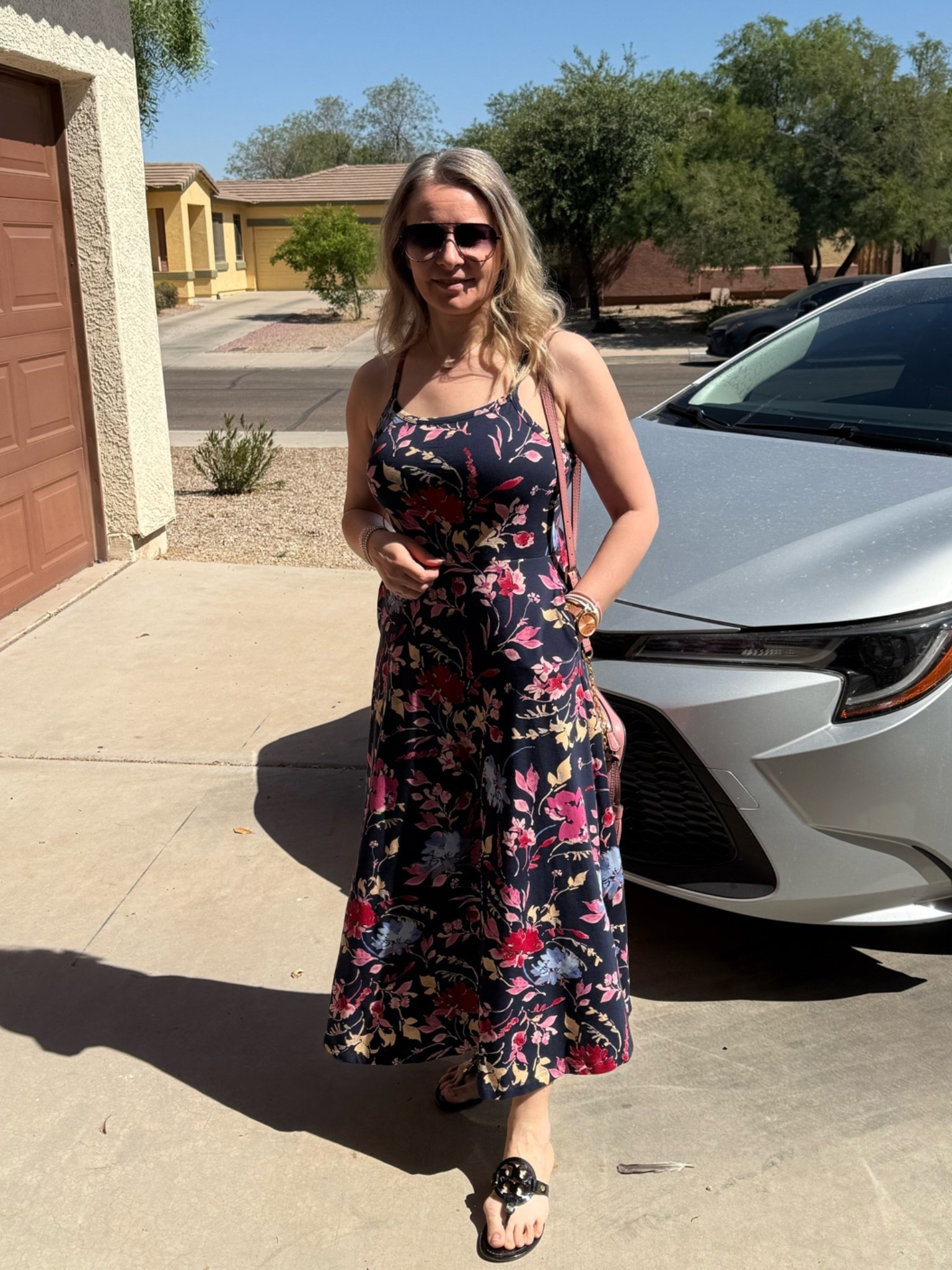 This dress is perfect for summer. It’s made of organic cotton and features a built-in bra and pockets. Wearing S in a regular length. On sale now, just under $50, reg. 68

#LTKSaleAlert #LTKSeasonal #LTKPetite #LTKootd #LTKOver40