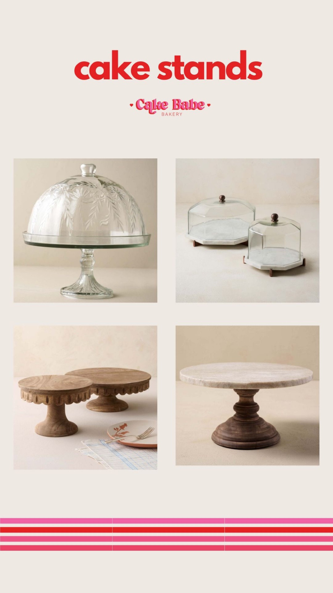 The most beautiful cake stands from magnolia market!!