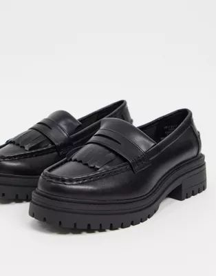 ASOS DESIGN Melon chunky loafers in black | ASOS (Global)