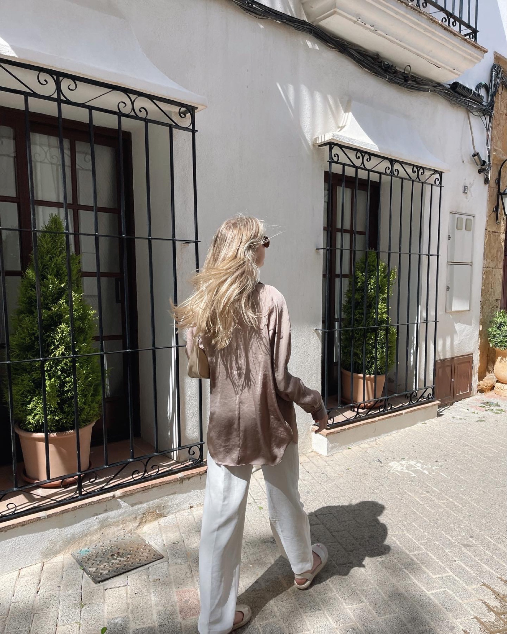 Summer in Spain 🇪🇸 (wearing size 0 in bottoms and XS on top), Europe, European summer, white pants, silk

#LTKtravel #LTKeurope #LTKFind