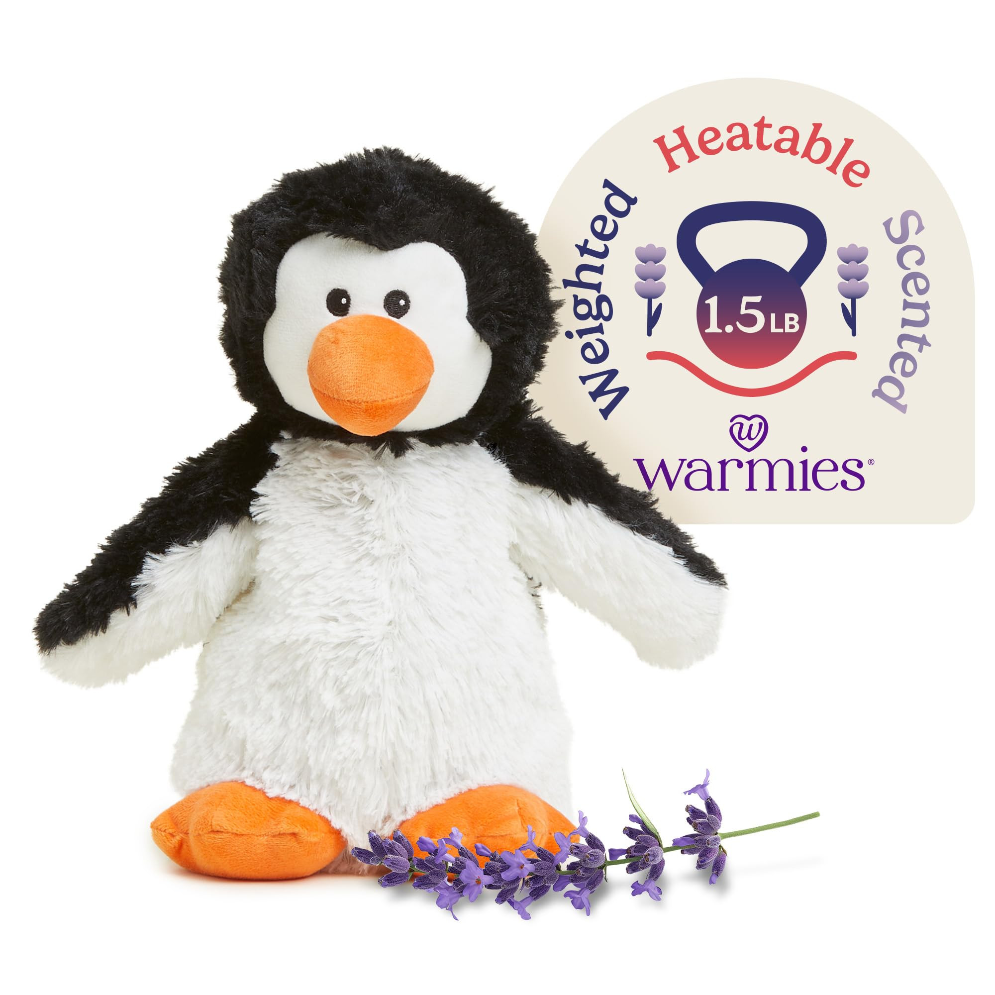 warmies Microwavable & Weighted Stuffed Animals, Penguin - Heated Stuffed Animal Plushie for Warm... | Amazon (US)
