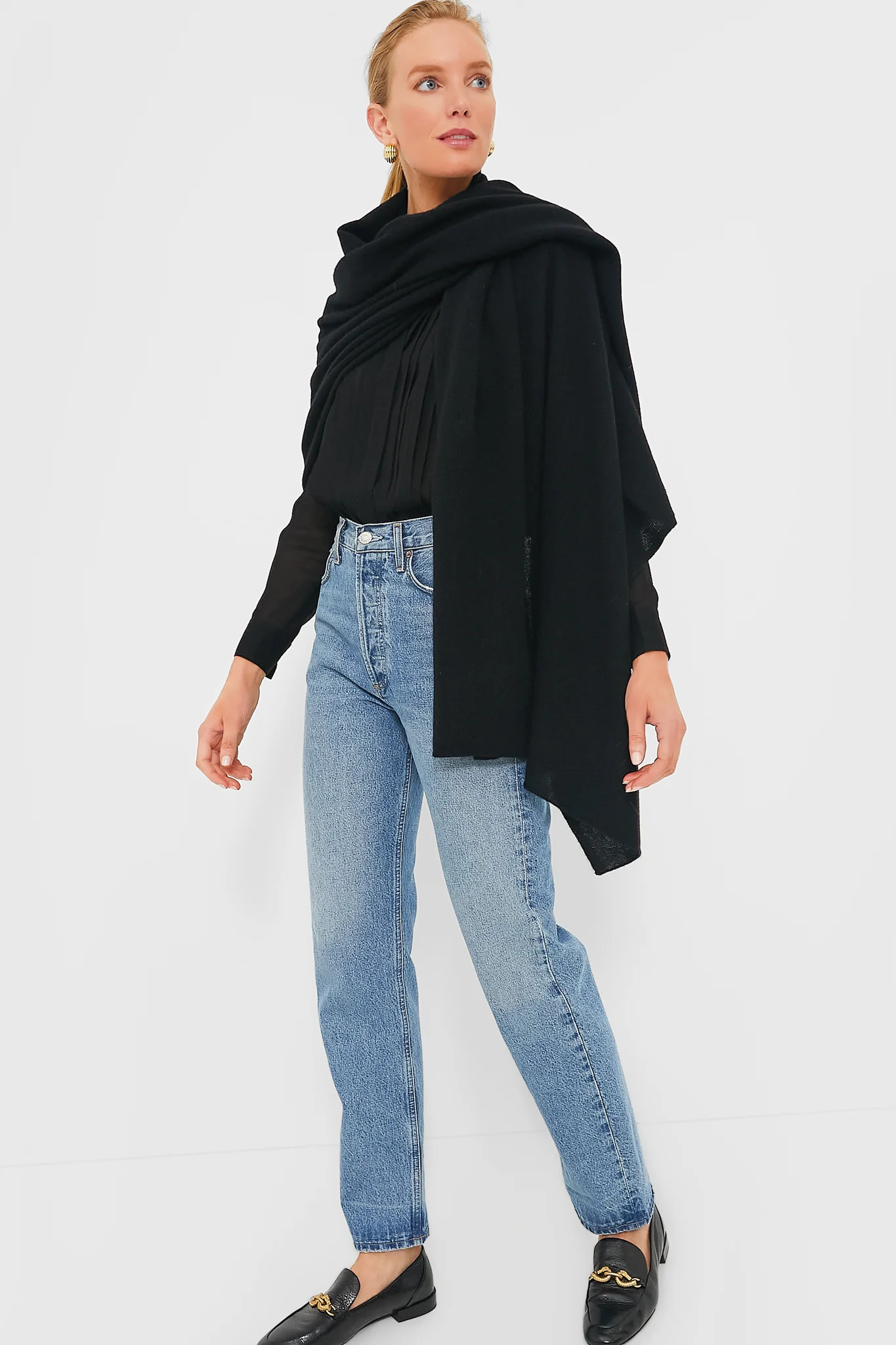 Noir Cashmere Blanket Scarf | Tuckernuck (US)