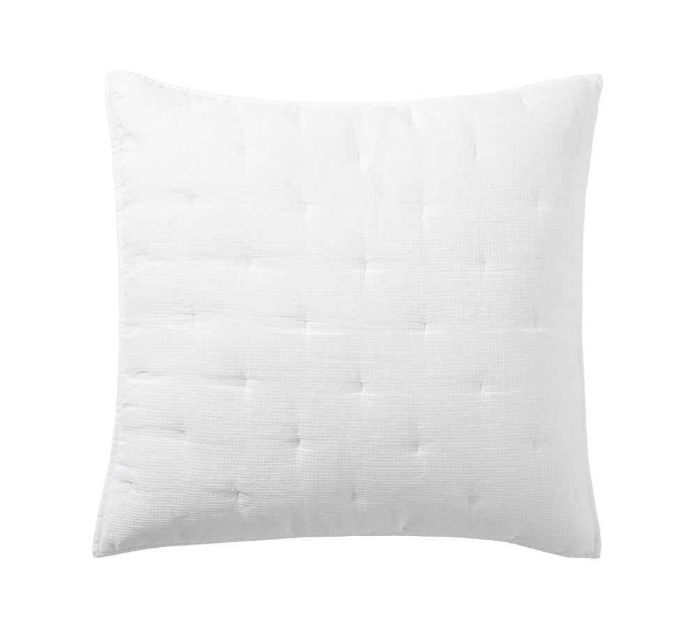 Belgian Flax Linen Waffle Quilted Sham | Pottery Barn | Pottery Barn (US)