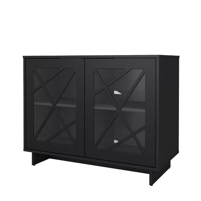 Paragon 2 Door Storage Cabinet Black - Nexera | Target