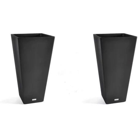 Veradek V-Resin Taper Tall Planter - Black - 30 in. 2 Pack | Walmart (US)